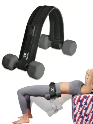 1pc Black 10cm Widened Hip Thrust Belt With Hip Pad, For Glute Bridge Exercise, Dumbbell/Kettlebell Squat, Lunge And Reverse Squat