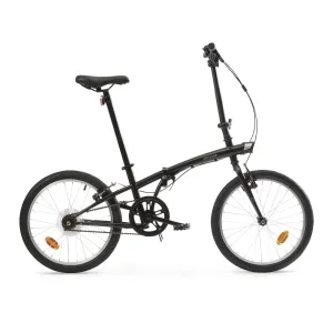 20 Inch folding bike Btwin 100 - Black