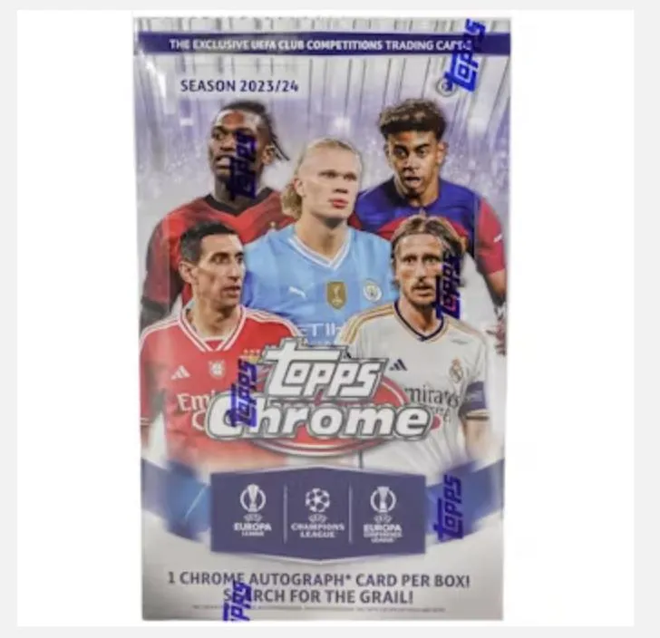 2023-24 Topps Chrome Soccer UEFA Club Competition Hobby Trading Cards