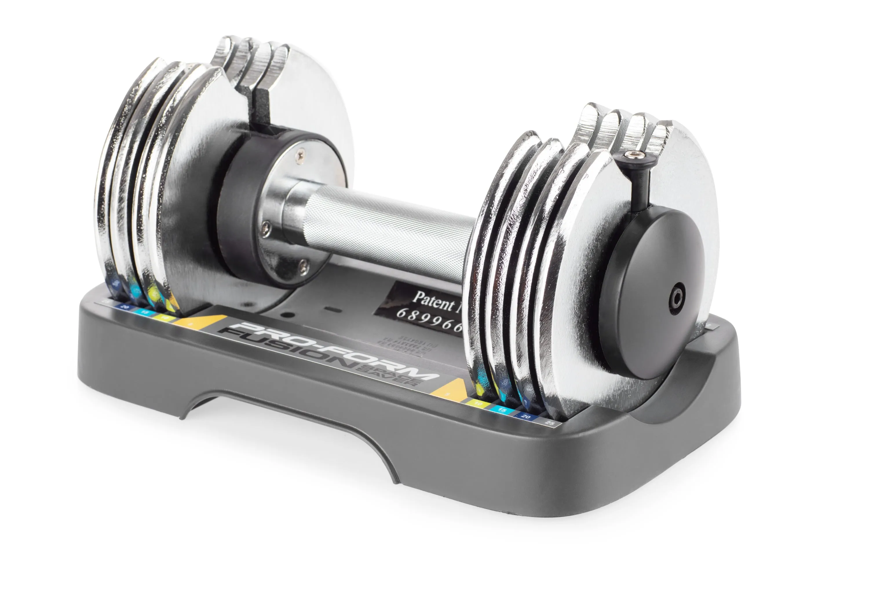 25 Lb. Adjustable Dumbbell with Fitted Storage Tray, Single
