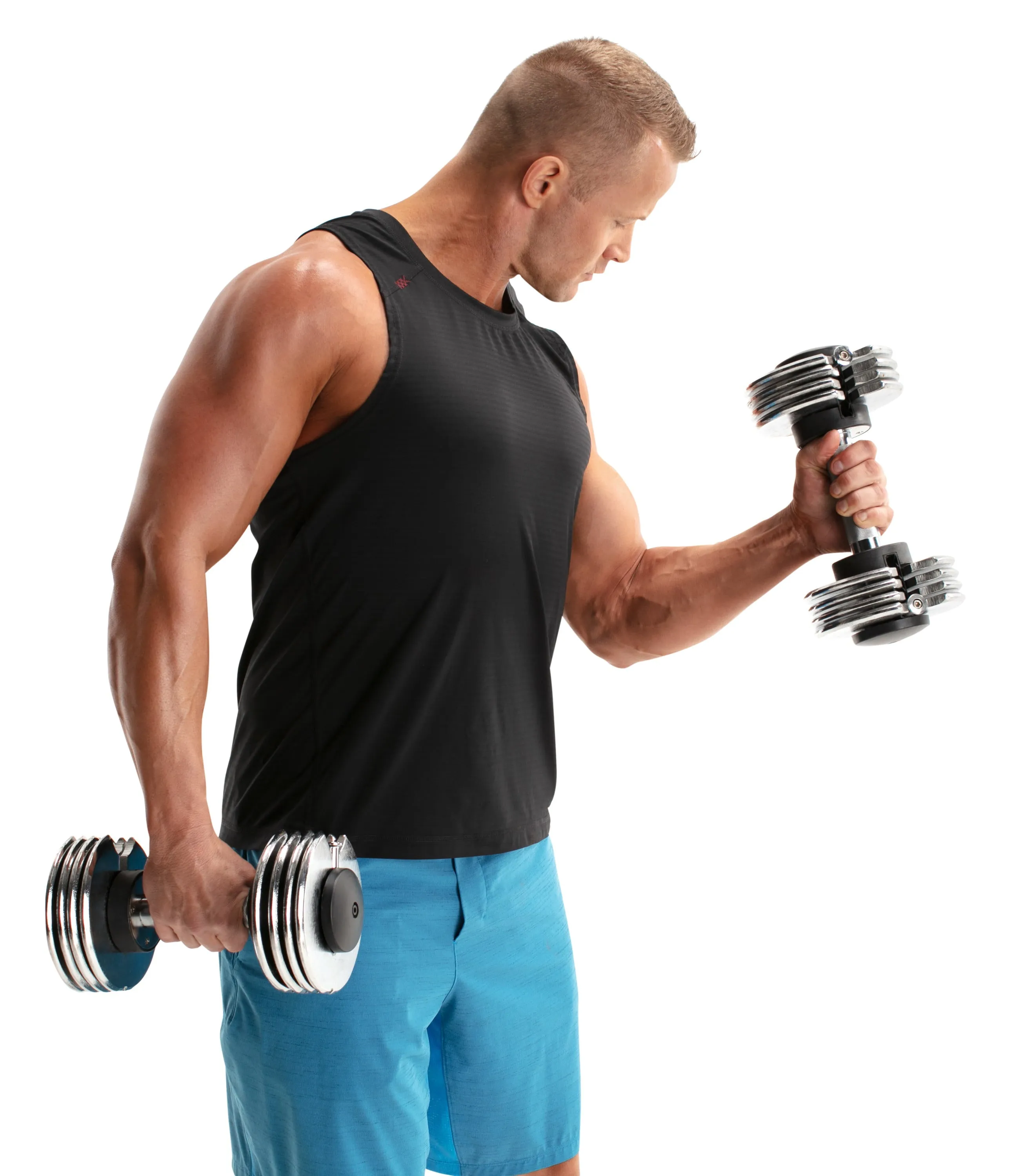 25 Lb. Adjustable Dumbbell with Fitted Storage Tray, Single