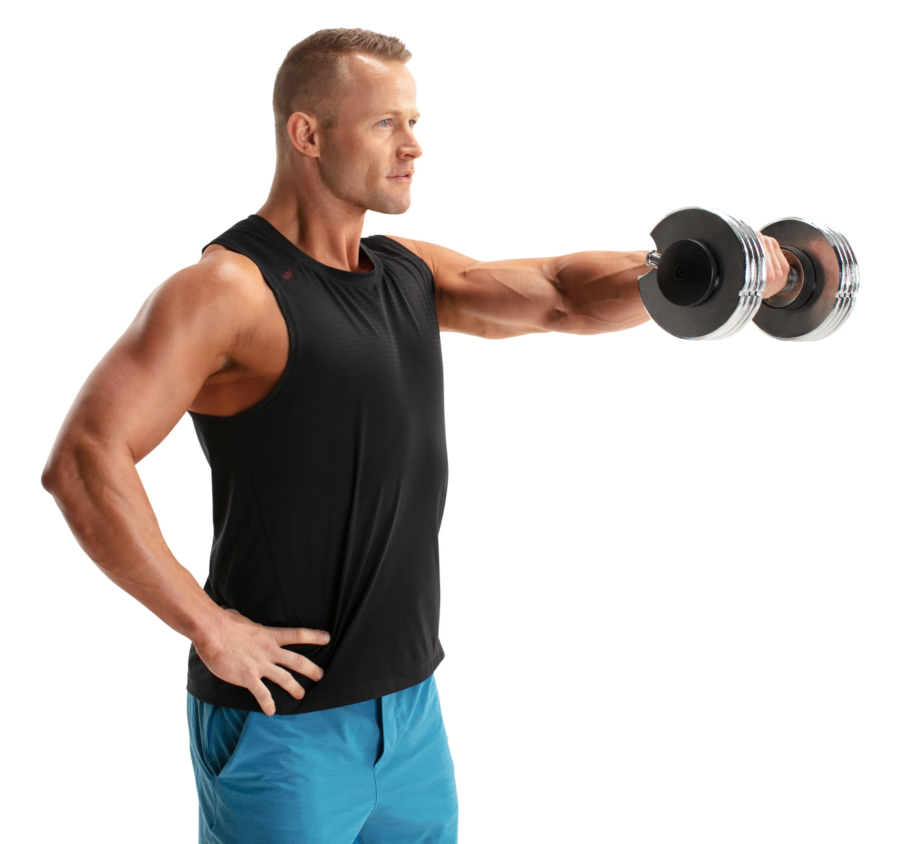 25 Lb. Adjustable Dumbbell with Fitted Storage Tray, Single