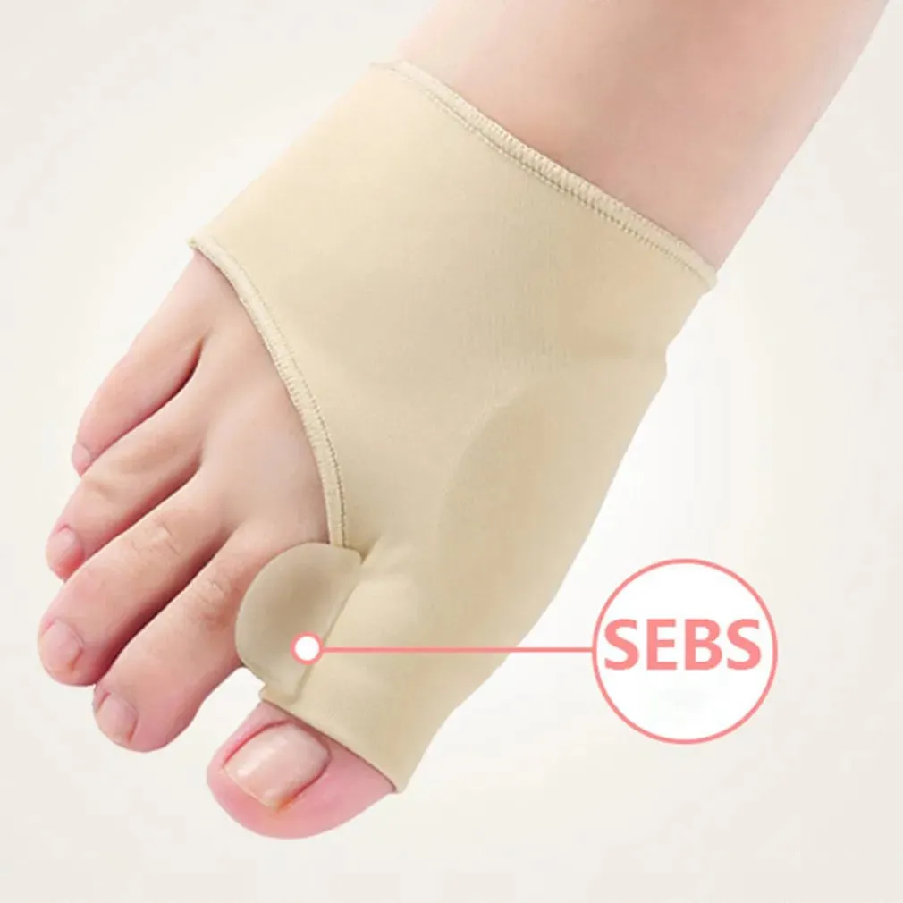 2Pcs=1Pair Toe Separator Hallux Valgus Bunion Corrector Orthotics Feet Bone Thumb Adjuster Correction Pedicure Sock Straightener
