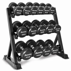 3-Tier Dumbbell Rack Stand, Weight Storage Organizer Fitness Equipment