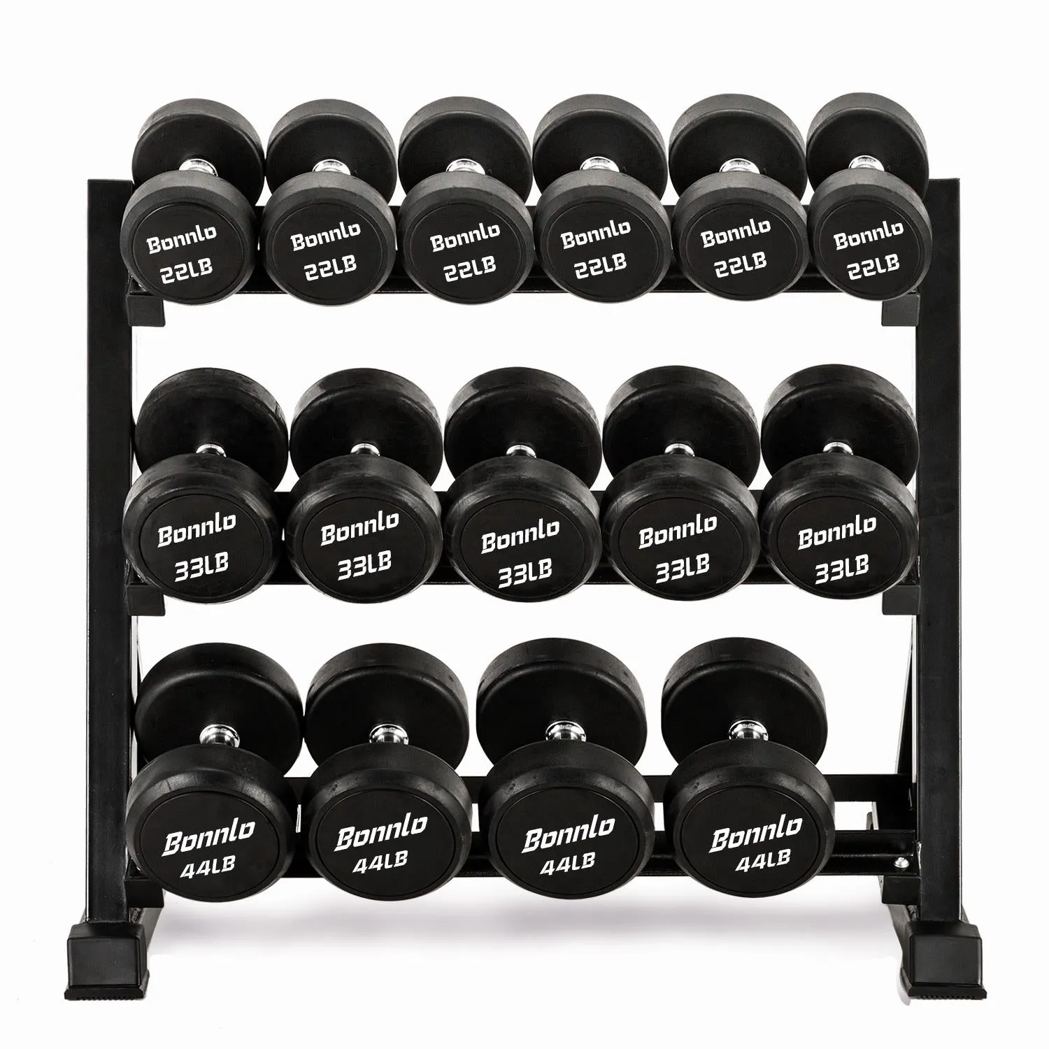 3-Tier Dumbbell Rack Stand, Weight Storage Organizer Fitness Equipment