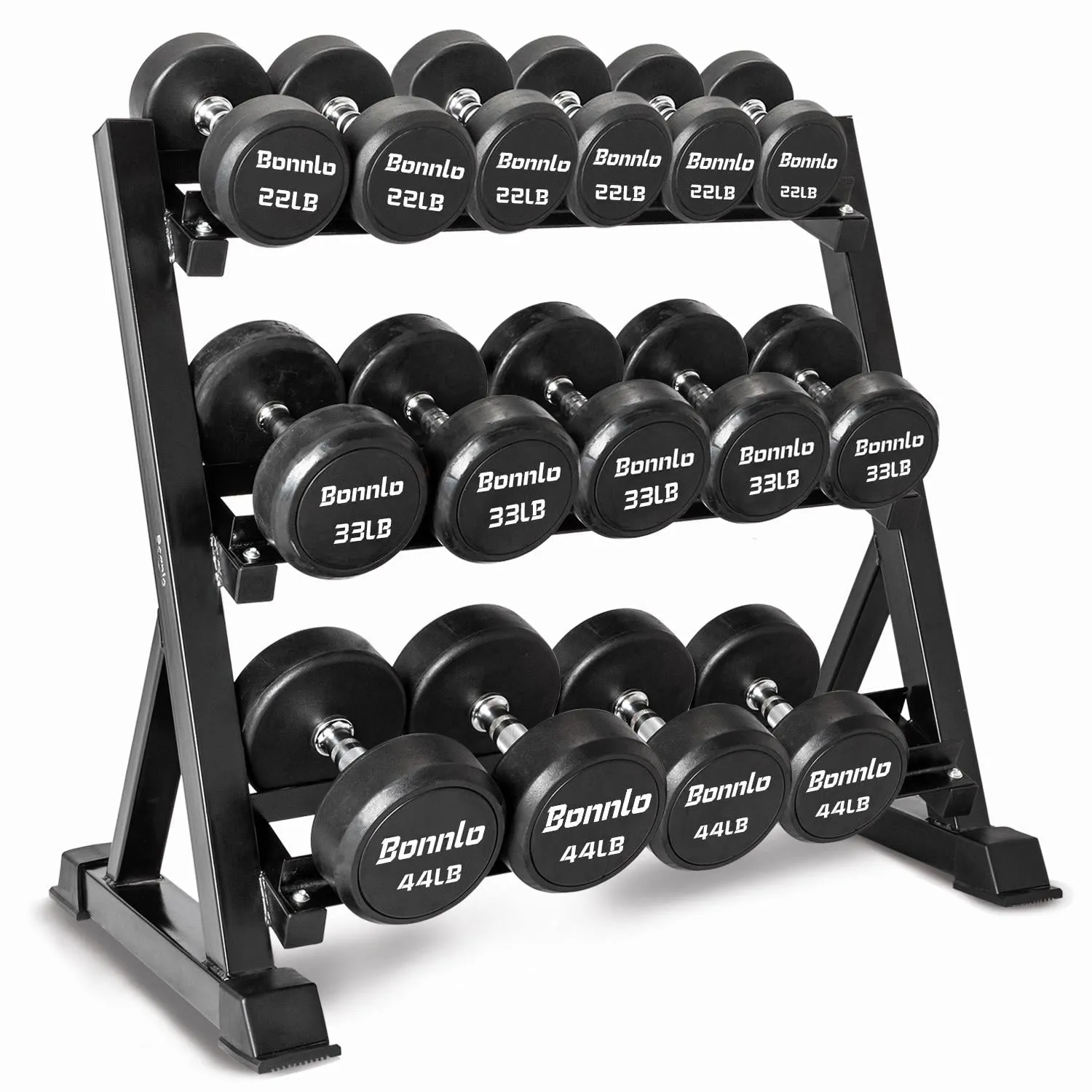3-Tier Dumbbell Rack Stand, Weight Storage Organizer Fitness Equipment