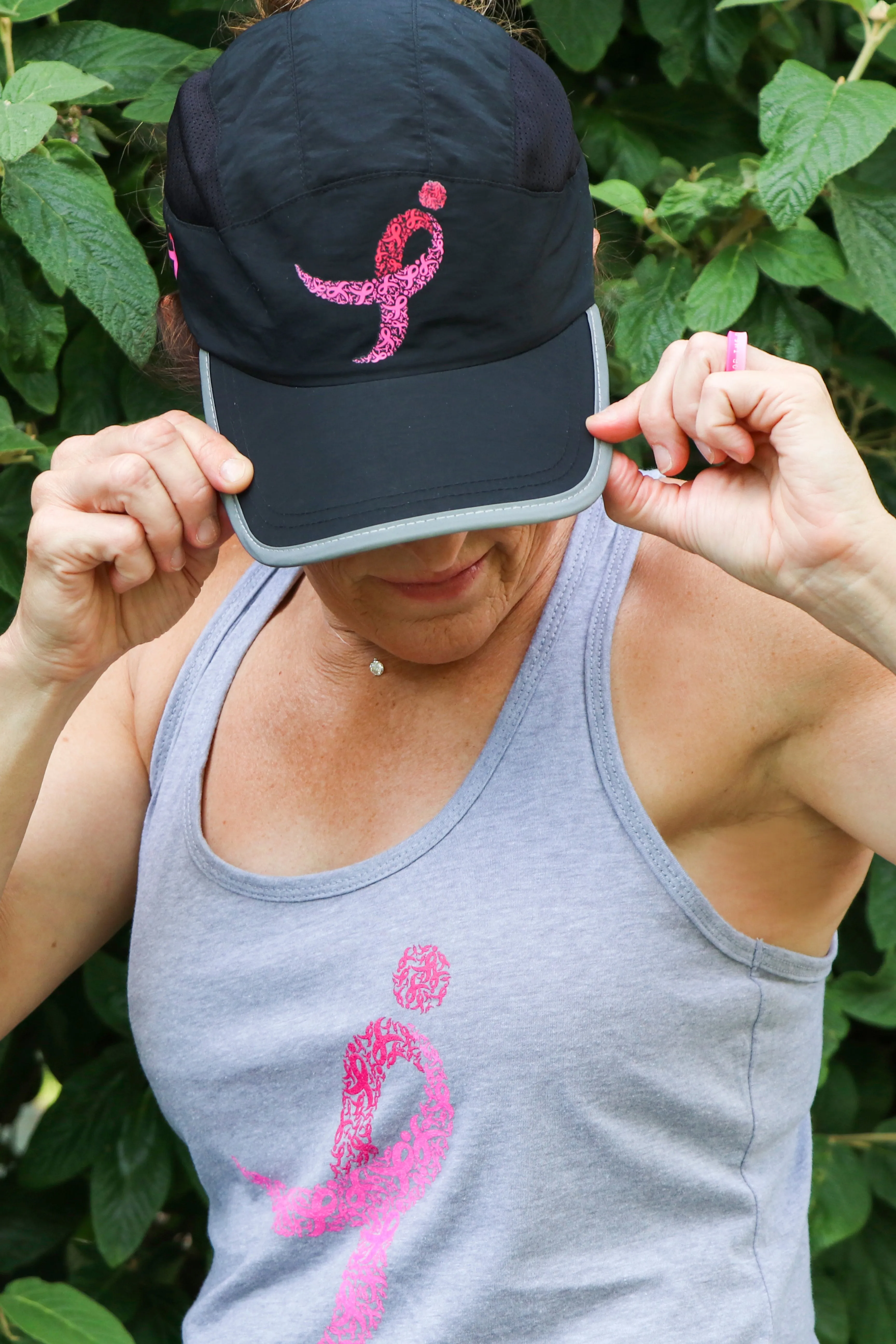 3008 - Komen Columbus Pink Ribbon Running Hat/Black