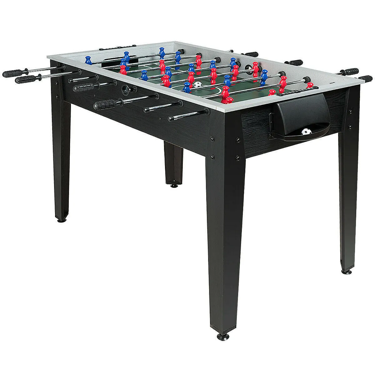 48 Inch Competition Sized Home Recreation Wooden Foosball Table-Black - Color: B