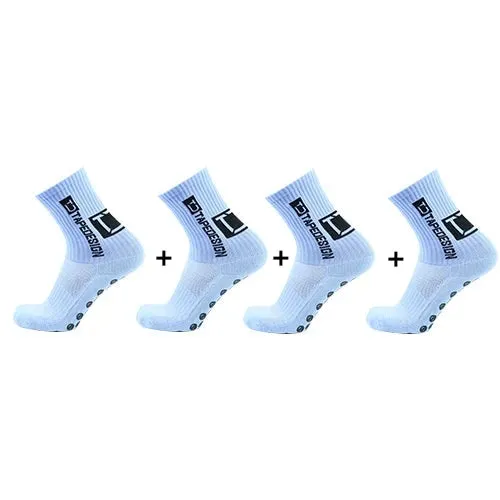 4Pairs ANTI SLIP Football Socks Mid Calf Cycling Sports Mens Sock