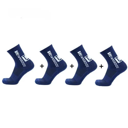 4Pairs ANTI SLIP Football Socks Mid Calf Cycling Sports Mens Sock