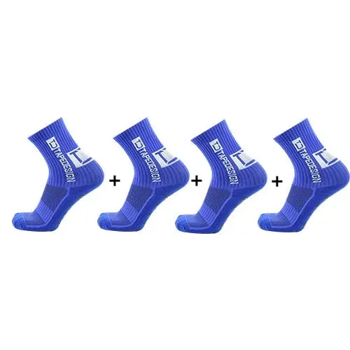 4Pairs ANTI SLIP Football Socks Mid Calf Cycling Sports Mens Sock