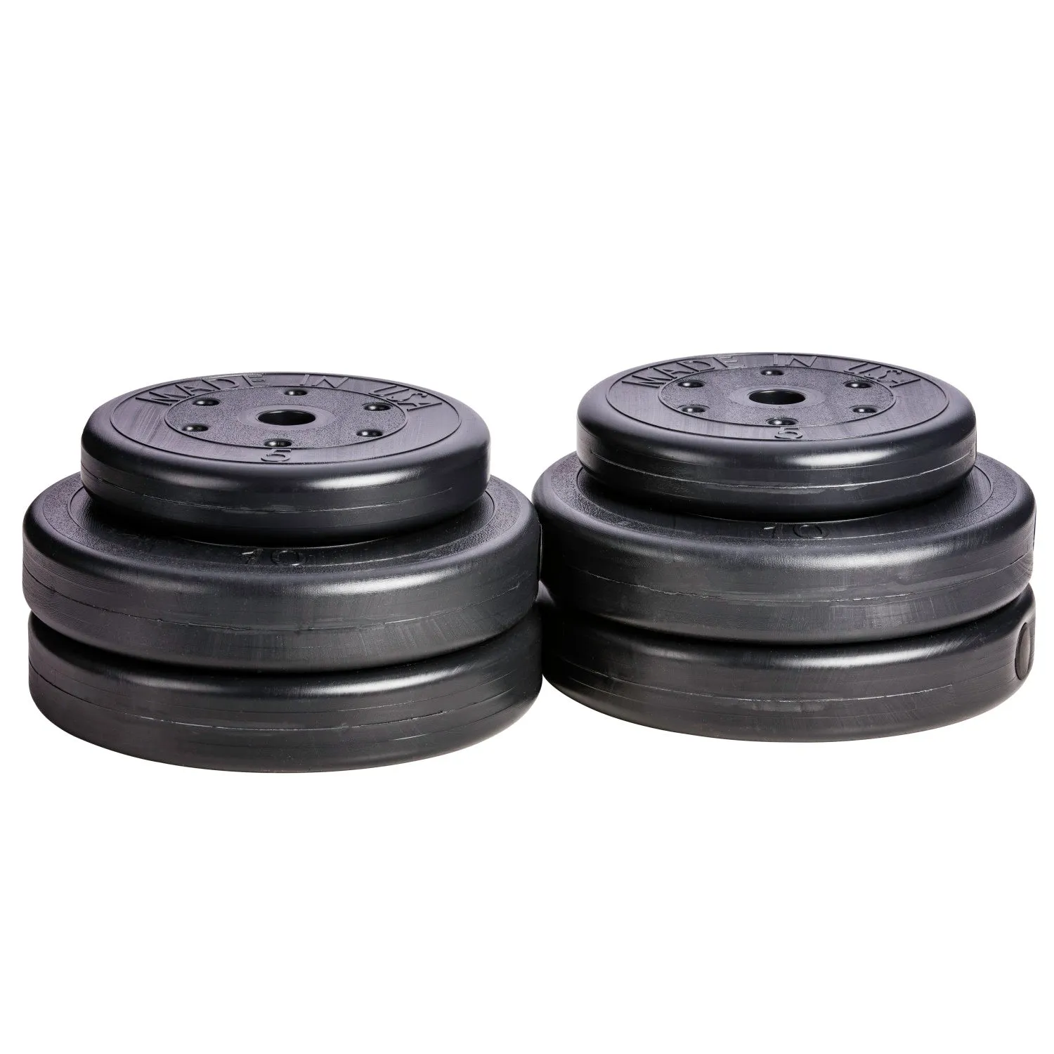 55 lb. Weight Set with 54-inch Bar, Clips, and Weight Plates