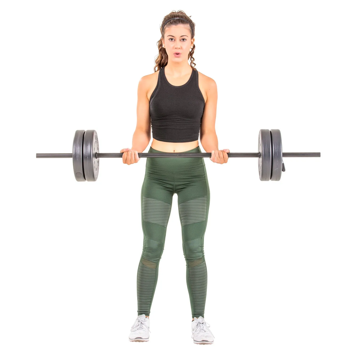 55 lb. Weight Set with 54-inch Bar, Clips, and Weight Plates
