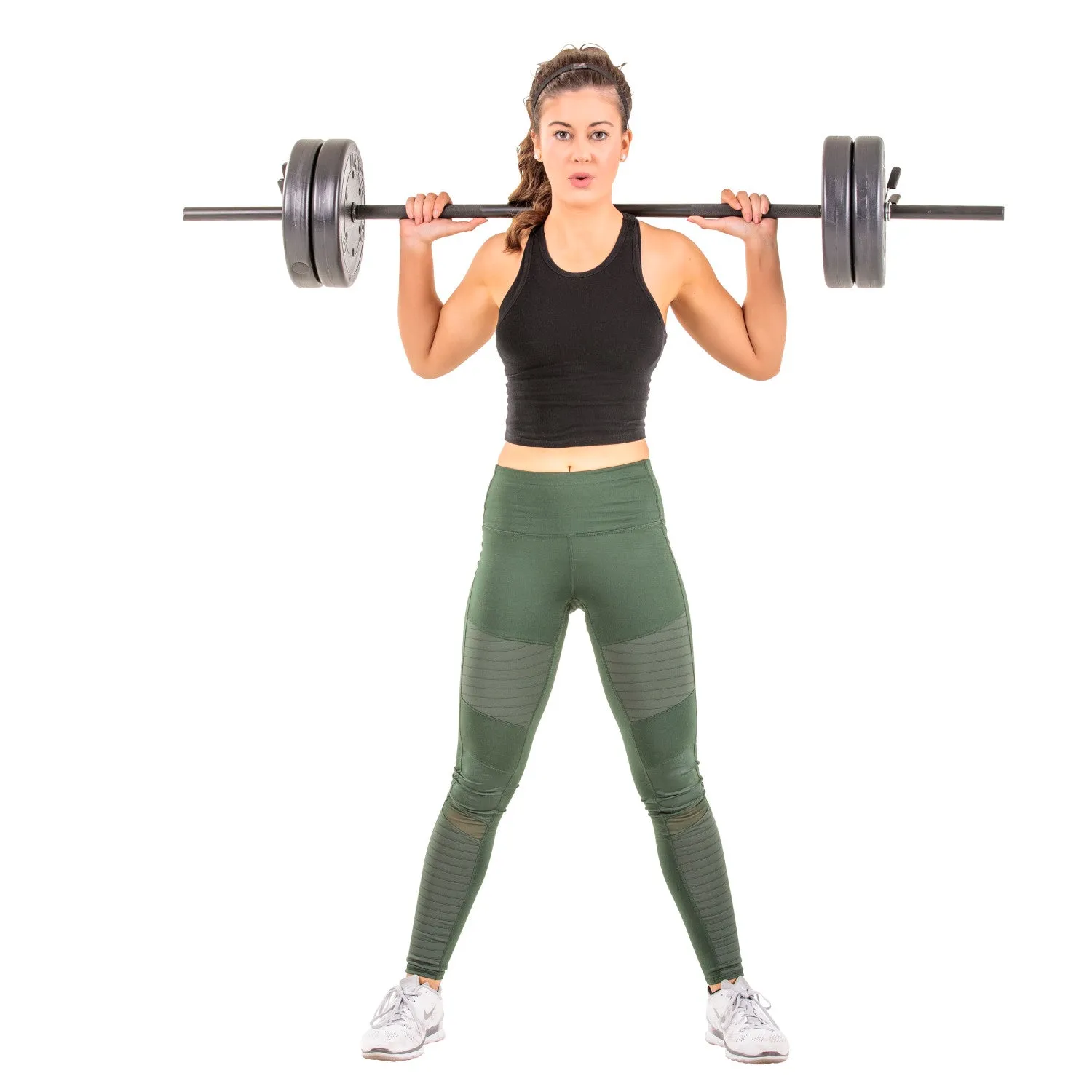 55 lb. Weight Set with 54-inch Bar, Clips, and Weight Plates