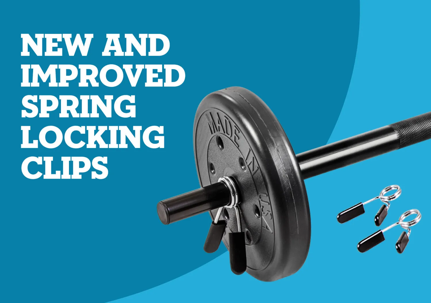 55 lb. Weight Set with 54-inch Bar, Clips, and Weight Plates