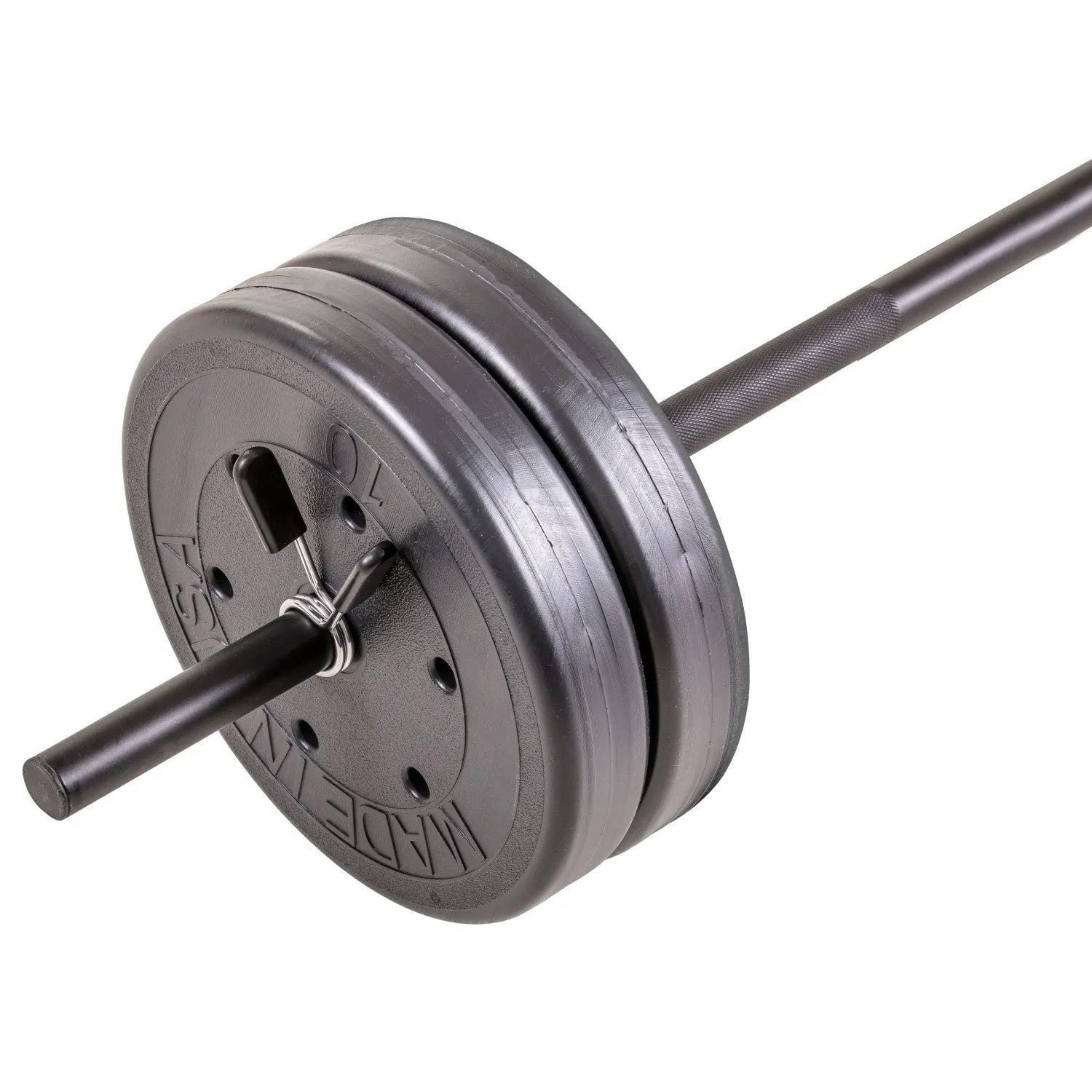 55 lb. Weight Set with 54-inch Bar, Clips, and Weight Plates
