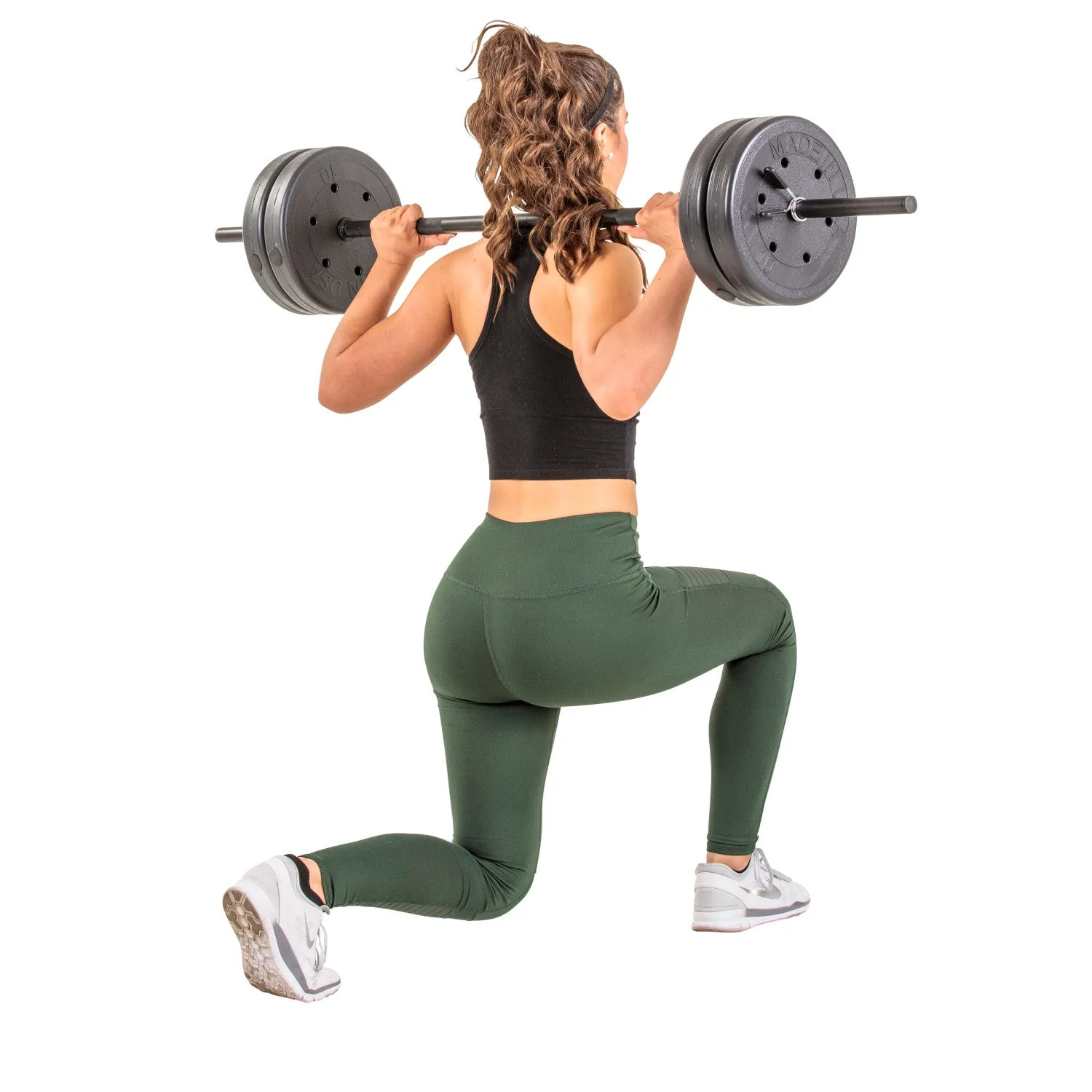55 lb. Weight Set with 54-inch Bar, Clips, and Weight Plates
