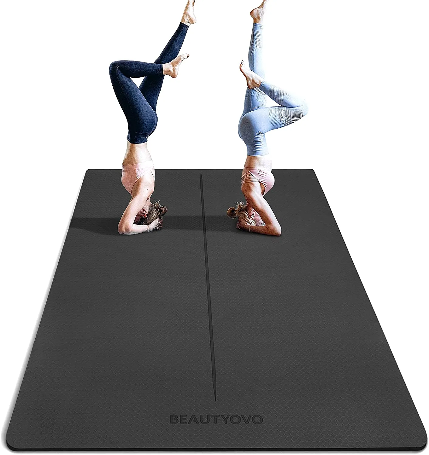 6' x 4' Large Yoga Mat, 1/3 Inch Extra Thick Yoga Mat Double-Sided Non Slip, Professional TPE Yoga Mats for Women Men, 24 Sq.Ft Large Exercise Mat for Yoga, Pilates and Home Workout