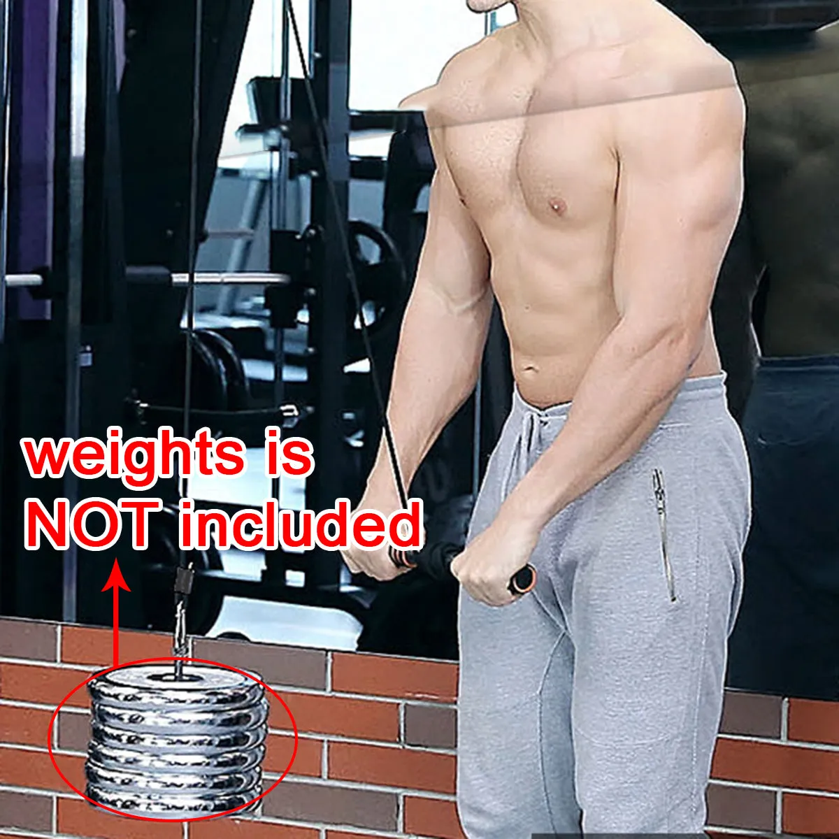 6PCS/Set Of Pull Down Fitness Pulley System
