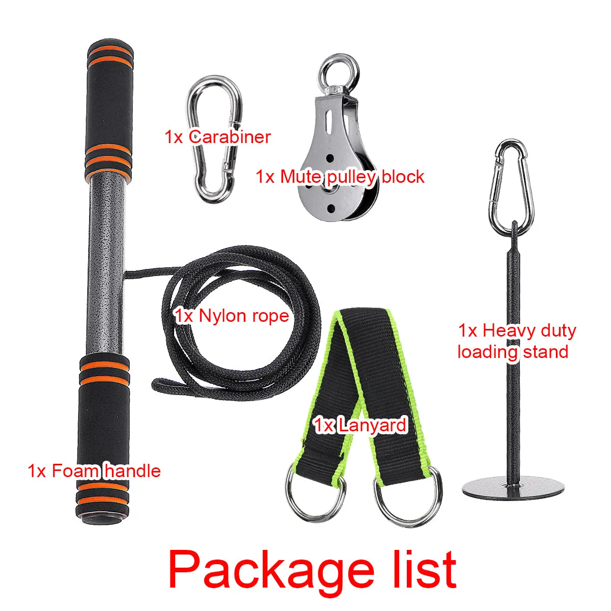 6PCS/Set Of Pull Down Fitness Pulley System
