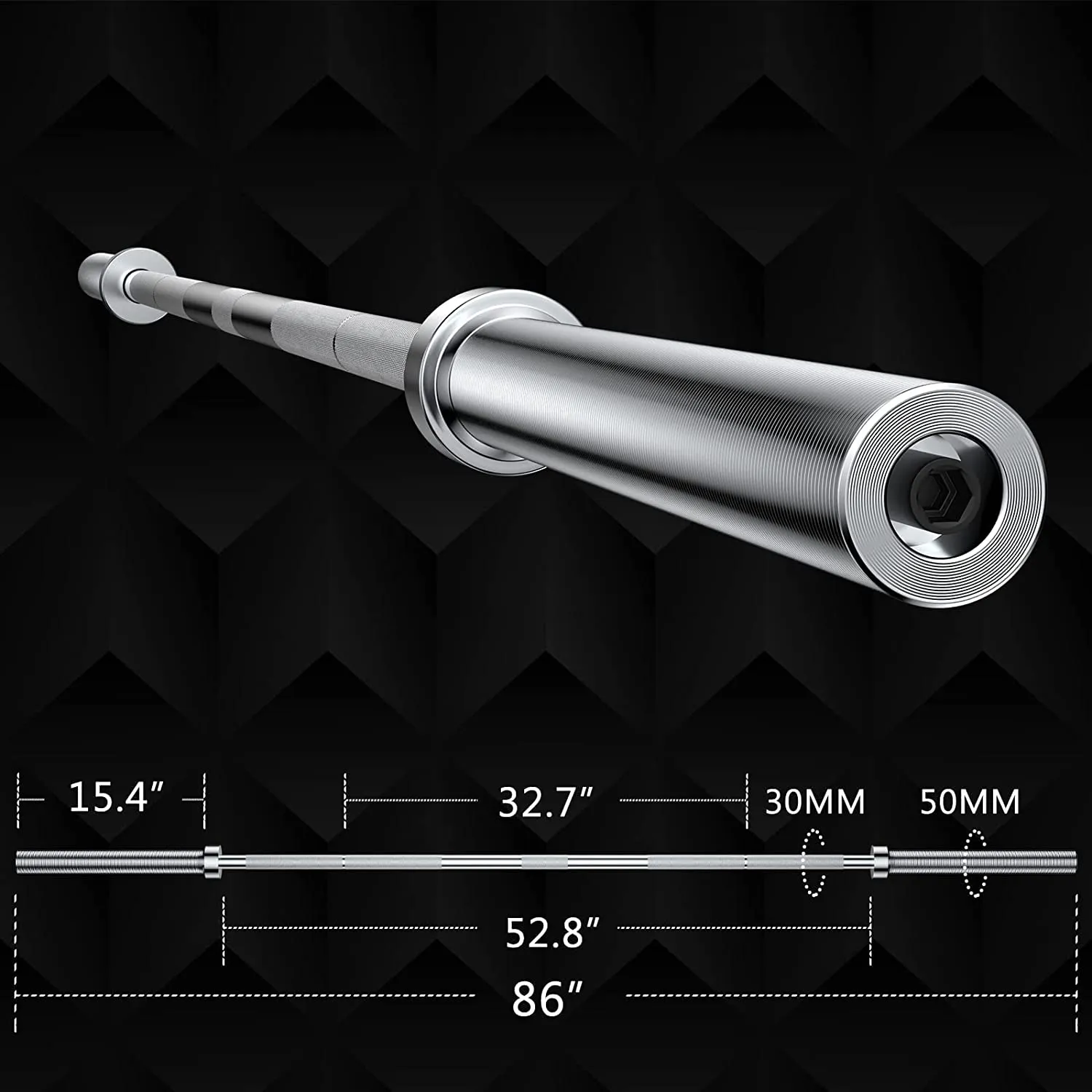 7FT Olympic Weight Barbell Bench Press Squat Bar