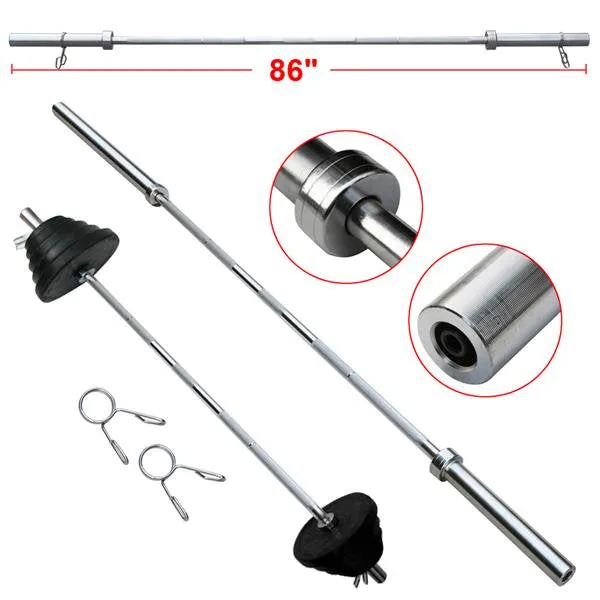 7FT Olympic Weight Barbell Bench Press Squat Bar