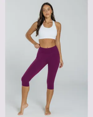 Abi and Joseph Bella Dual Pocket 3/4 Legging - Grape