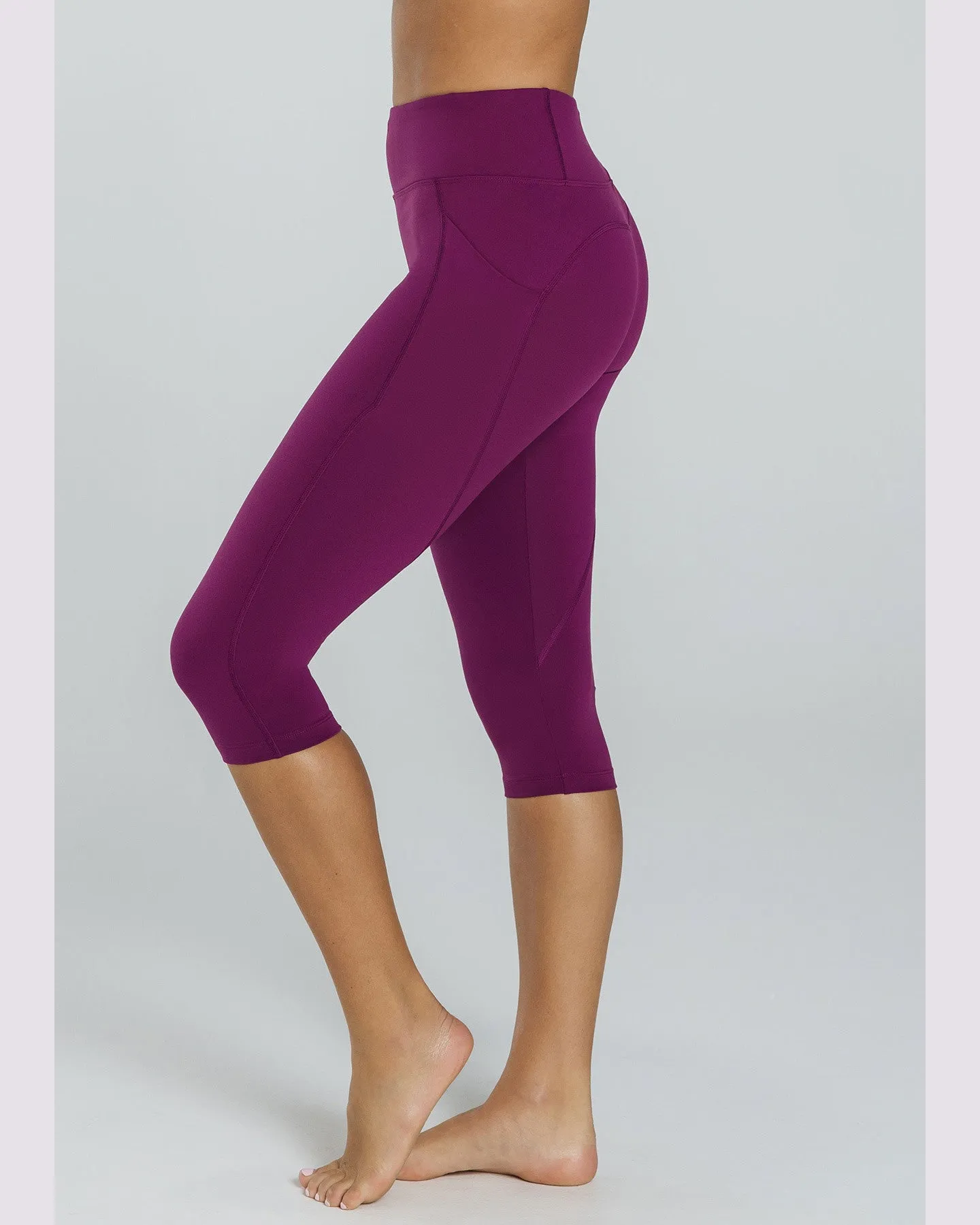 Abi and Joseph Bella Dual Pocket 3/4 Legging - Grape