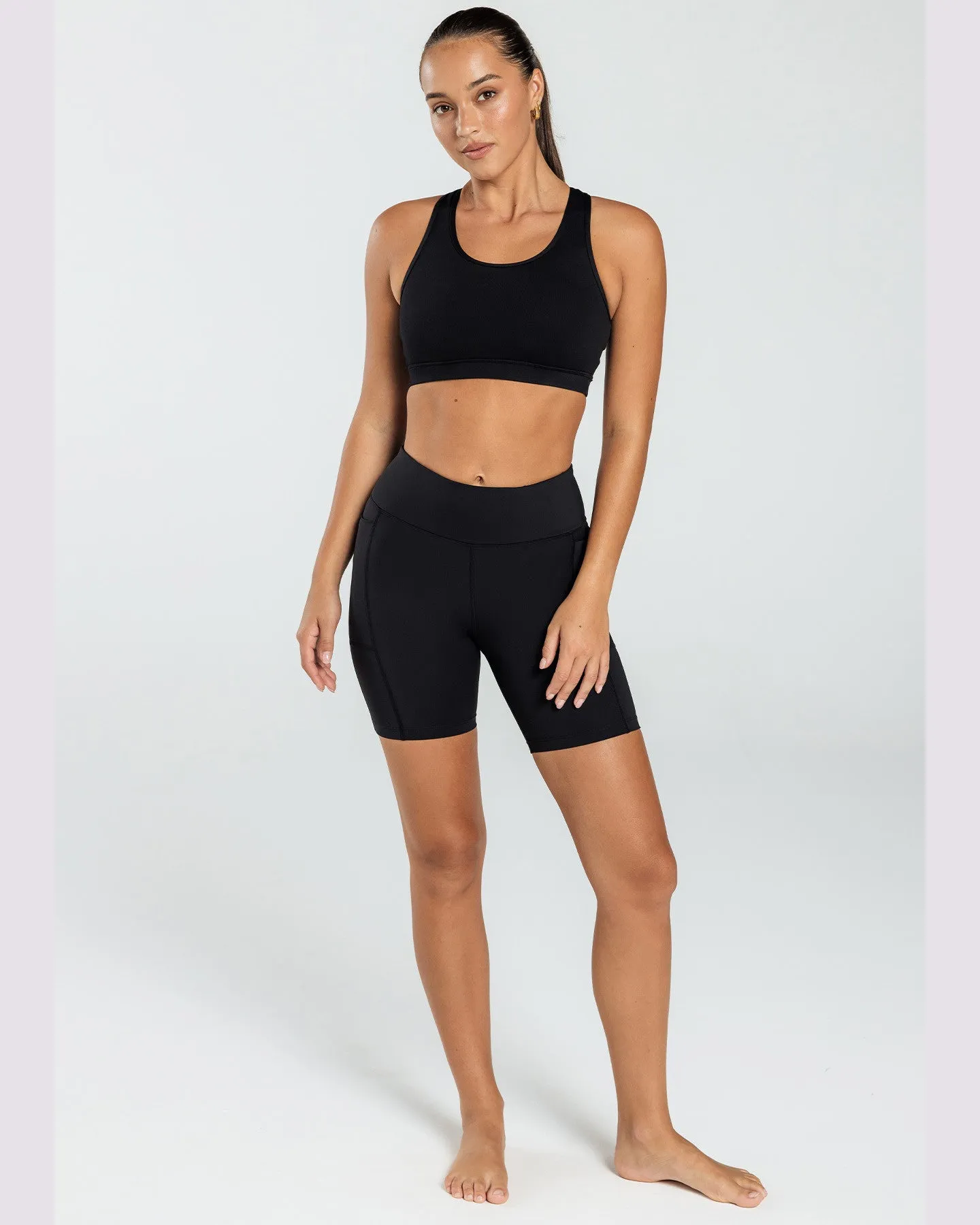 Abi and Joseph Endurance Embody Mid-Thigh Short - Black