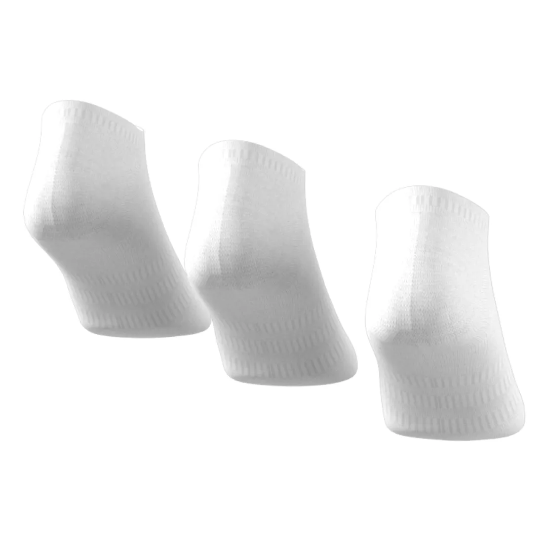 Adidas Thin and Light No-Show Socks White/Black - 3 Pairs