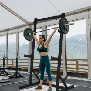Adjustable Half-Frame Power Cage Multifunctional Squat Rack