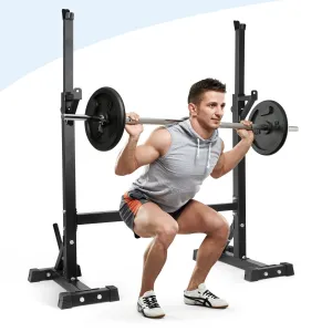 Adjustable Squat RacK Barbell Stand Fitness Equipment Max Load 550lbs