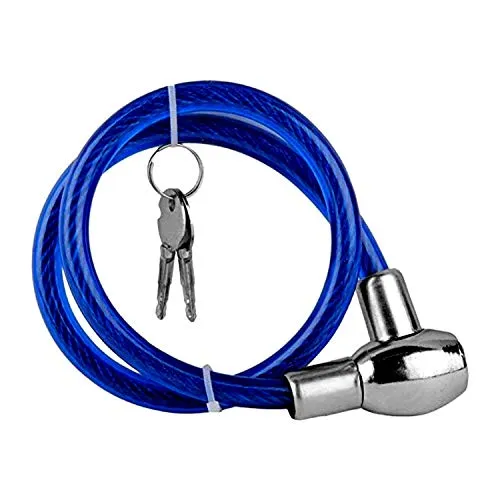 AFPIN Multiuse Cycle Lock for Bicycle with Key (2 Keys, Color May Vary) for Bikes, Cycle Lock with Key, Helmet Lock Cycle Lock
