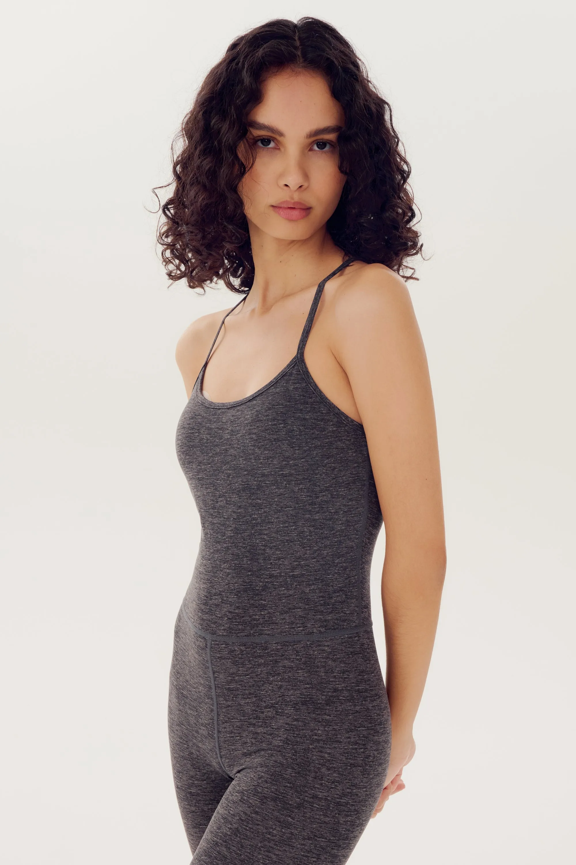 Airweight 6” Short Jumpsuit - Heather Grey