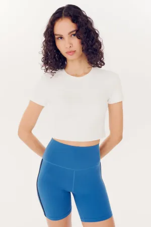 Airweight S/S Crop - White