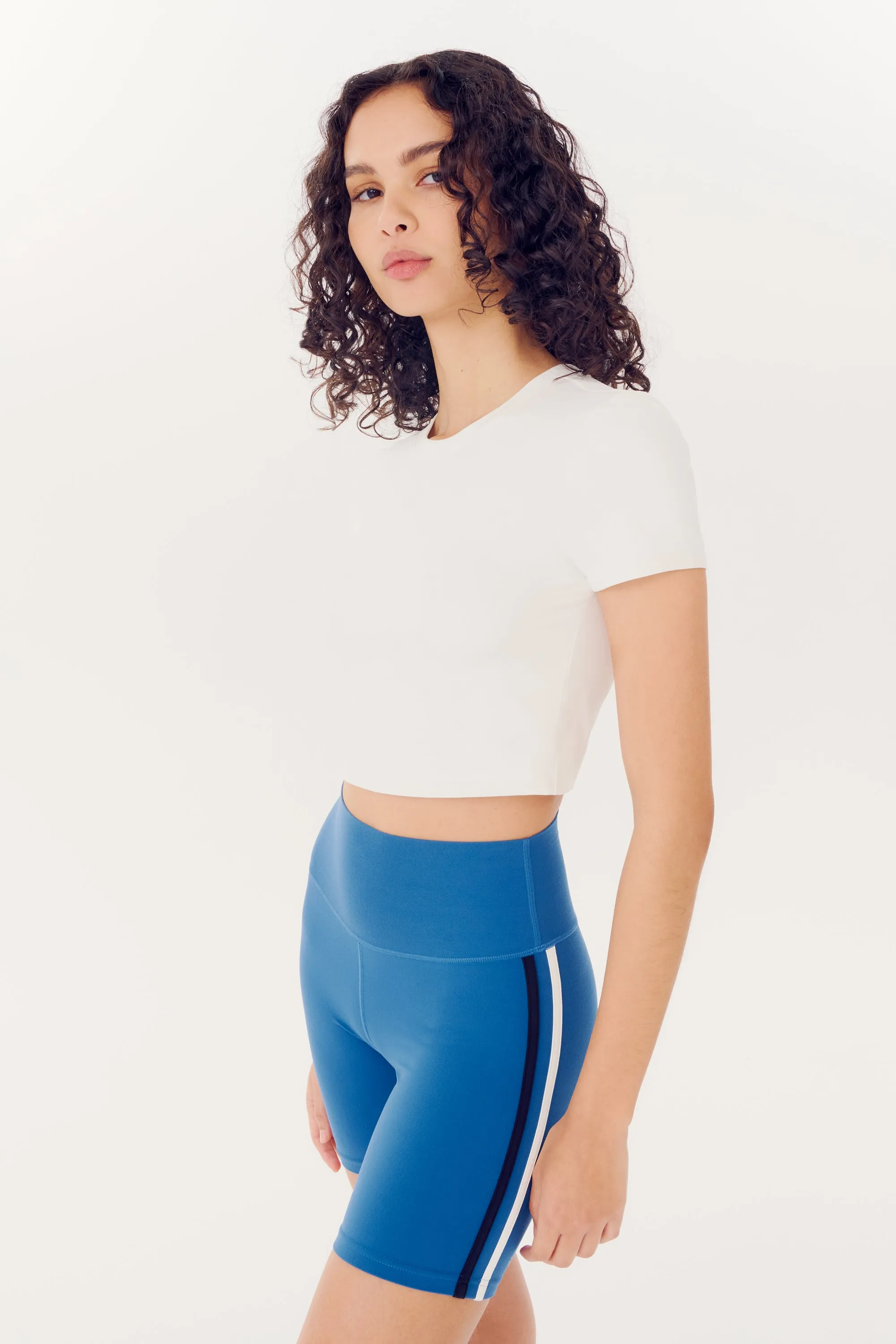Airweight S/S Crop - White