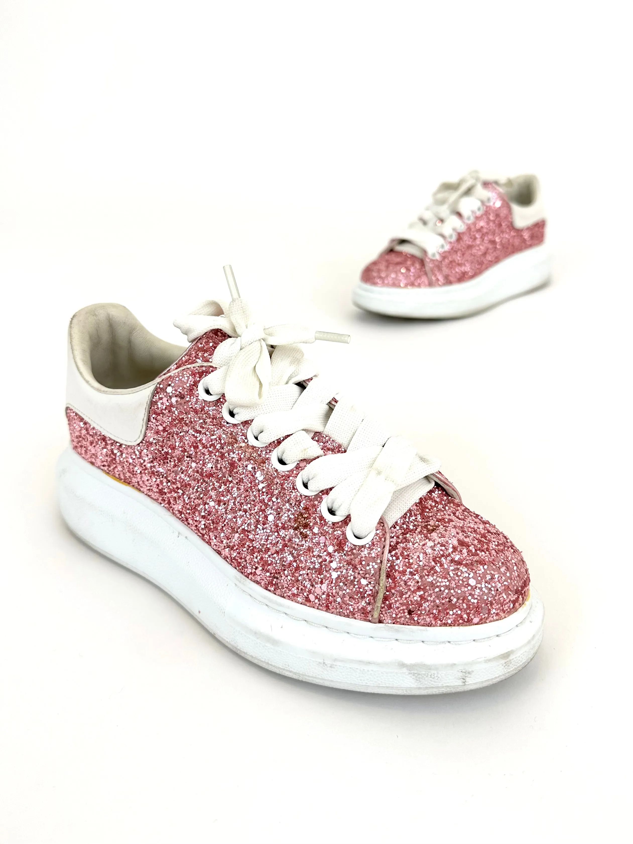 Alexander McQueen Glitter Platform Sneakers