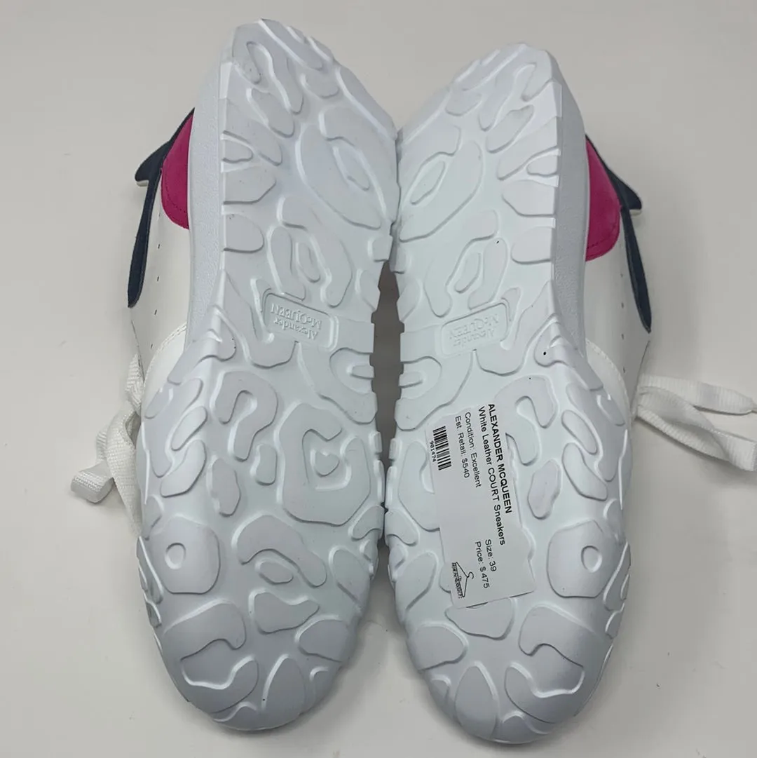 Alexander McQueen White Leather COURT Sneakers