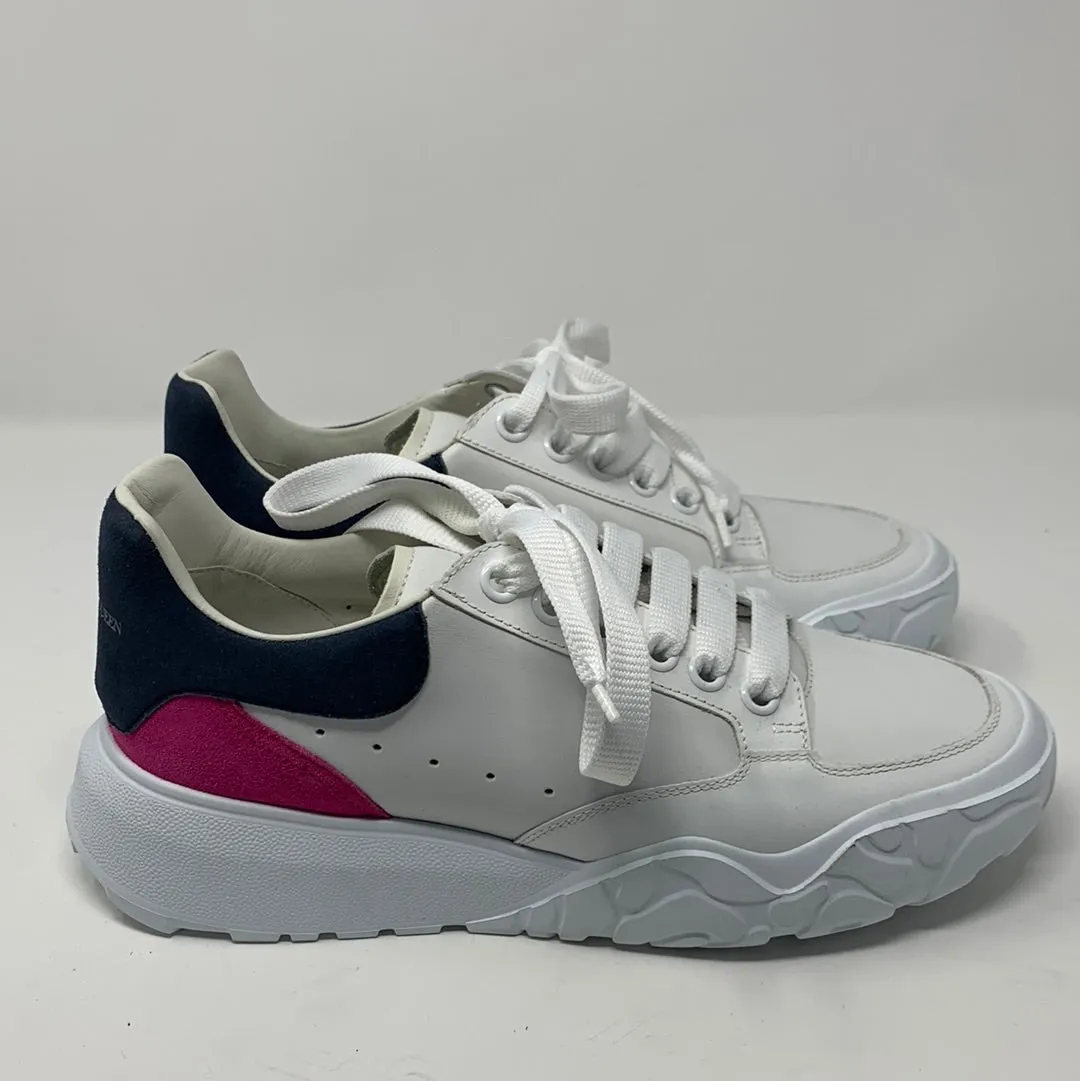 Alexander McQueen White Leather COURT Sneakers