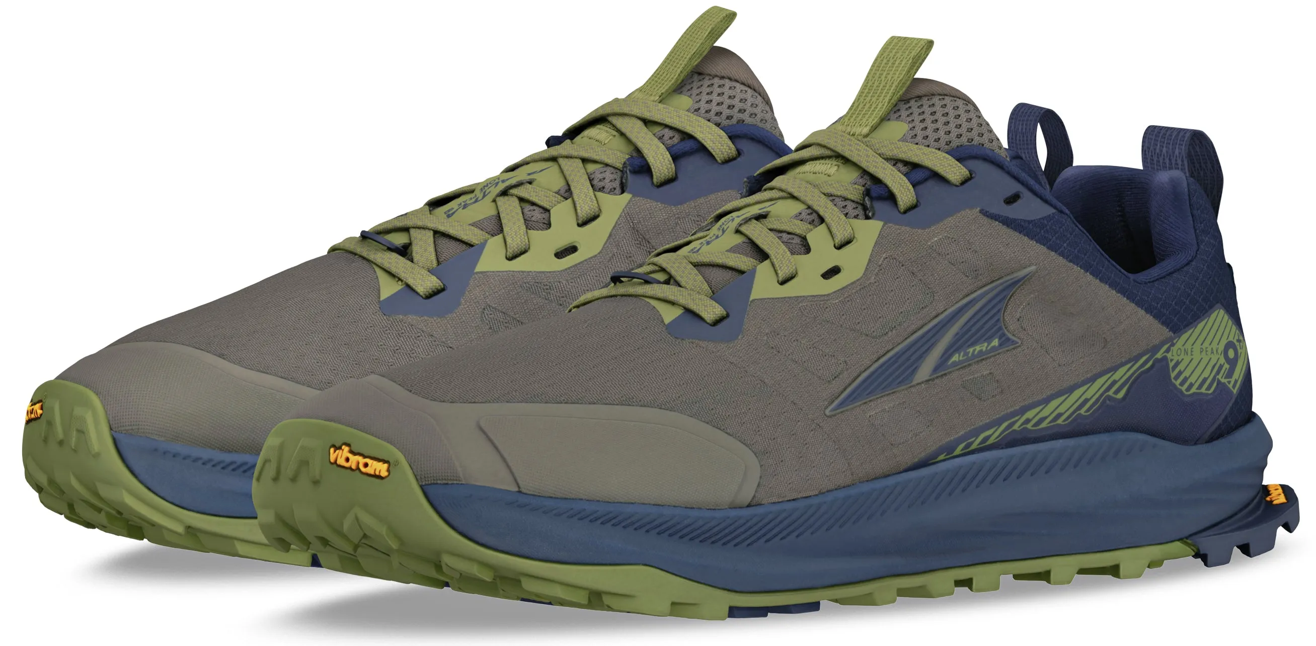 Altra Lone Peak 9  Mens Trail Running Shoes - Green