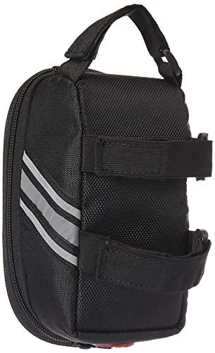 Amazon Brand - Solimo Bicycle Saddle Bag with Touchscreen Pocket for Smartphone, Black