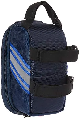 Amazon Brand - Solimo Bicycle Saddle Bag with Touchscreen Pocket for Smartphone, Blue