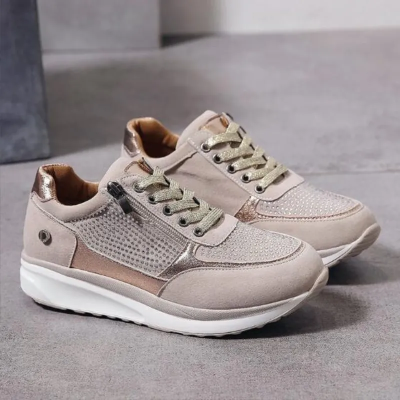 Arabella | Women's Lightweight Zip-Up Casual Sneakers | Orthopedic