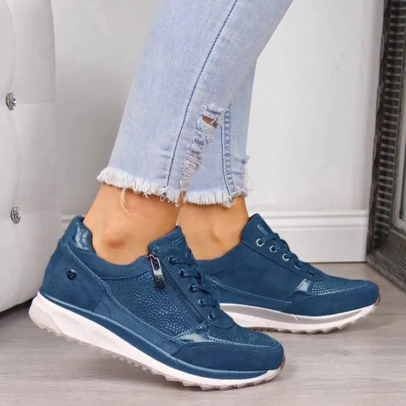 Arabella | Women's Lightweight Zip-Up Casual Sneakers | Orthopedic