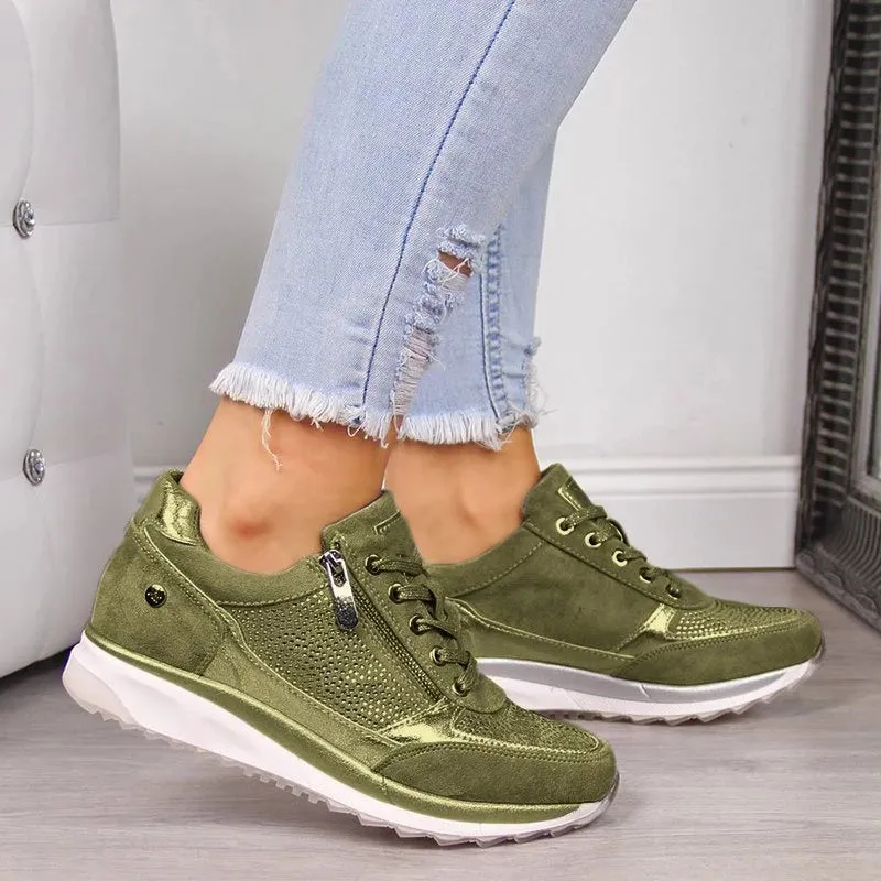 Arabella | Women's Lightweight Zip-Up Casual Sneakers | Orthopedic