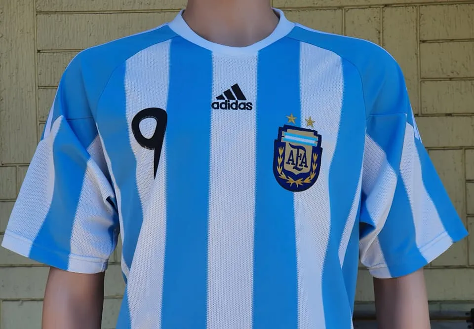 ARGENTINA 2010 WORLD CUP QUARTER-FINAL HIGUAIN 9 ADIDAS JERSEY SHIRT CAMISETA MEDIUM