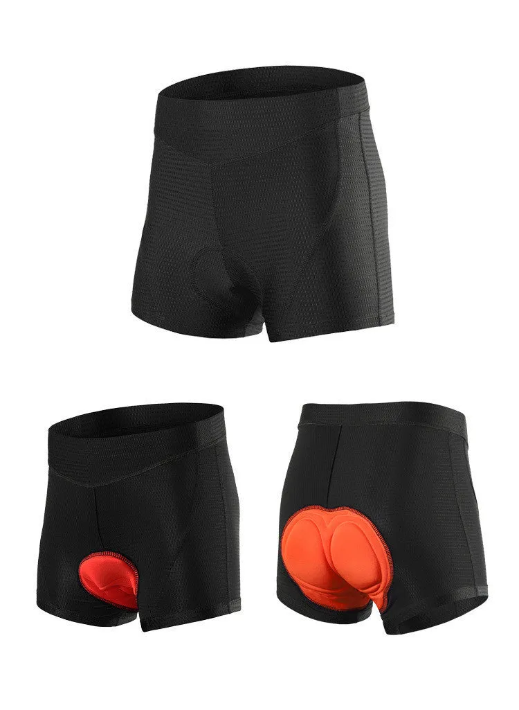 Arsuxeo Ai Suou Hreathable And Quick-drying Printing Thickened Silicone Pad briefs Cycling Shorts Men U02M