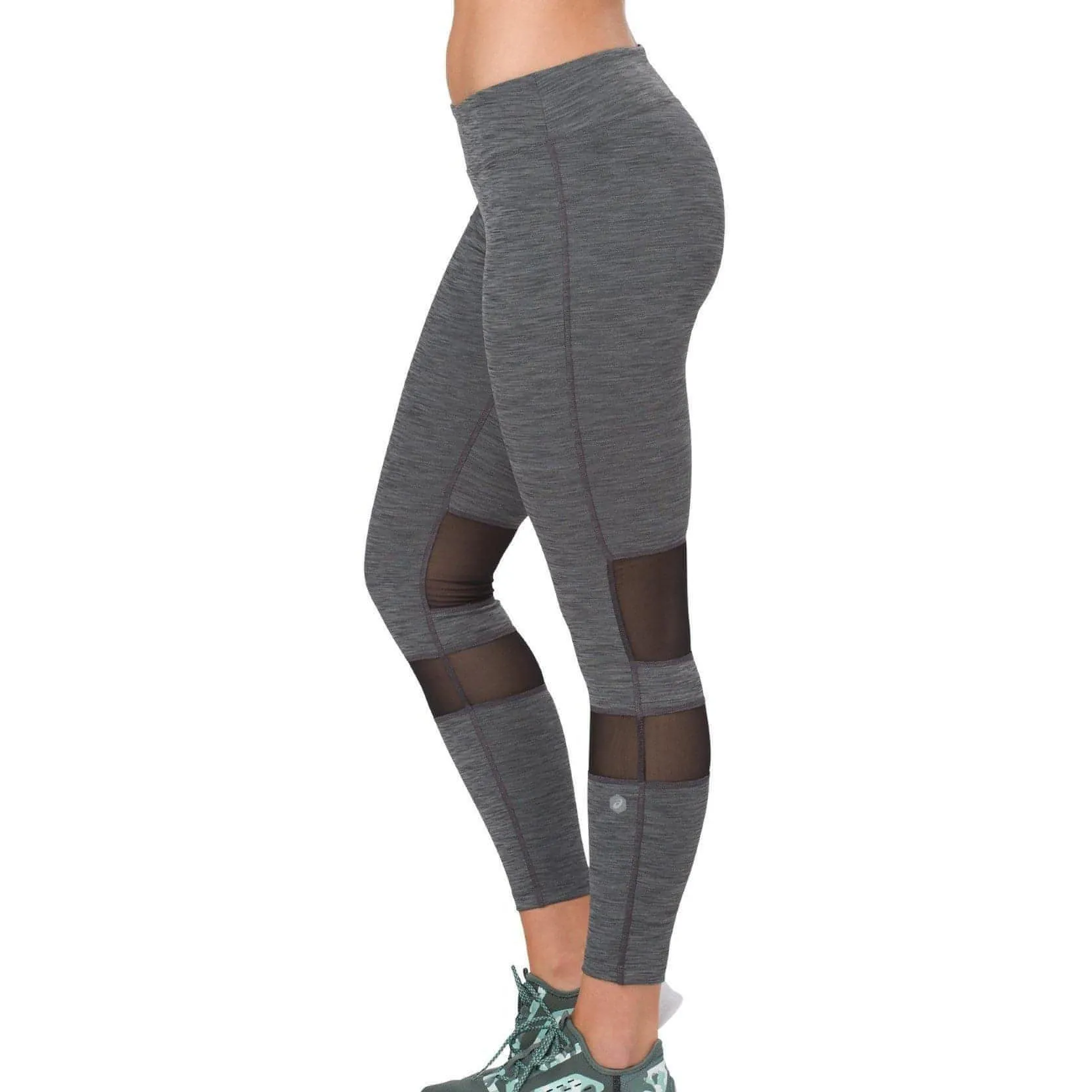 Asics Melange Womens 7/8 Running Tights - Black
