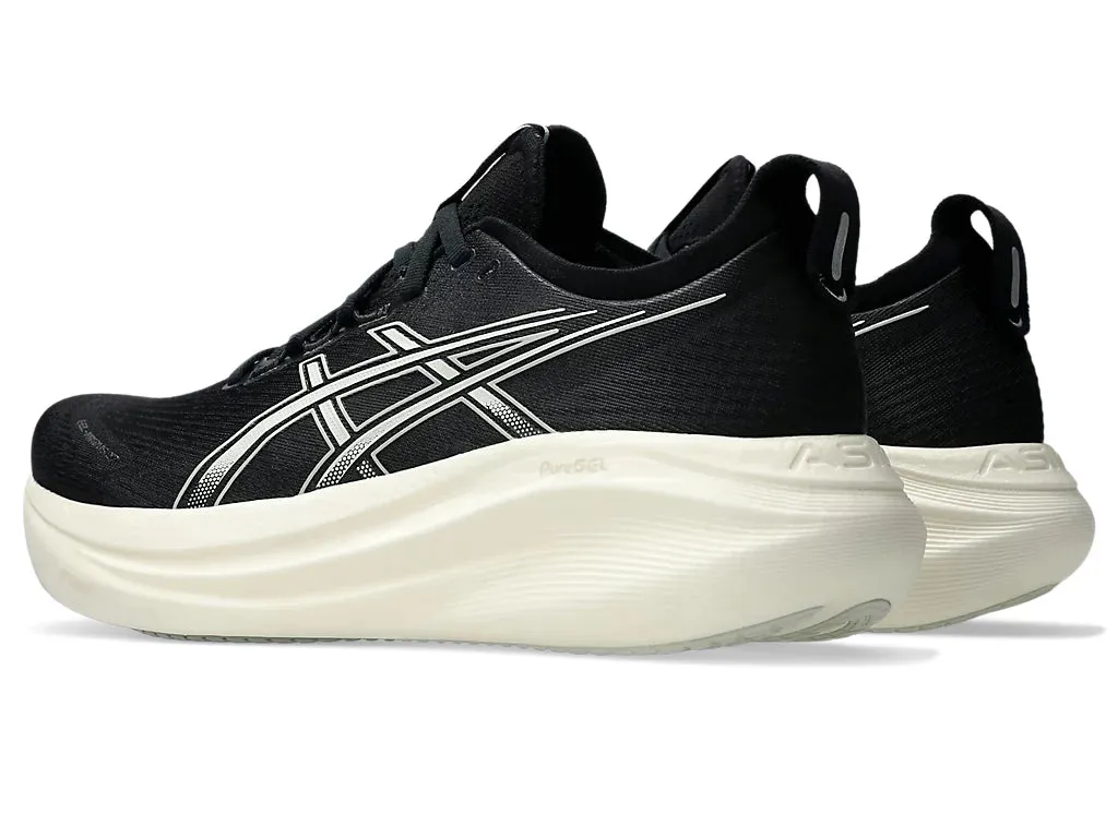 Asics Men's GEL-NIMBUS 27 Extra wide (4E) Running Shoes in Black/Lake Grey