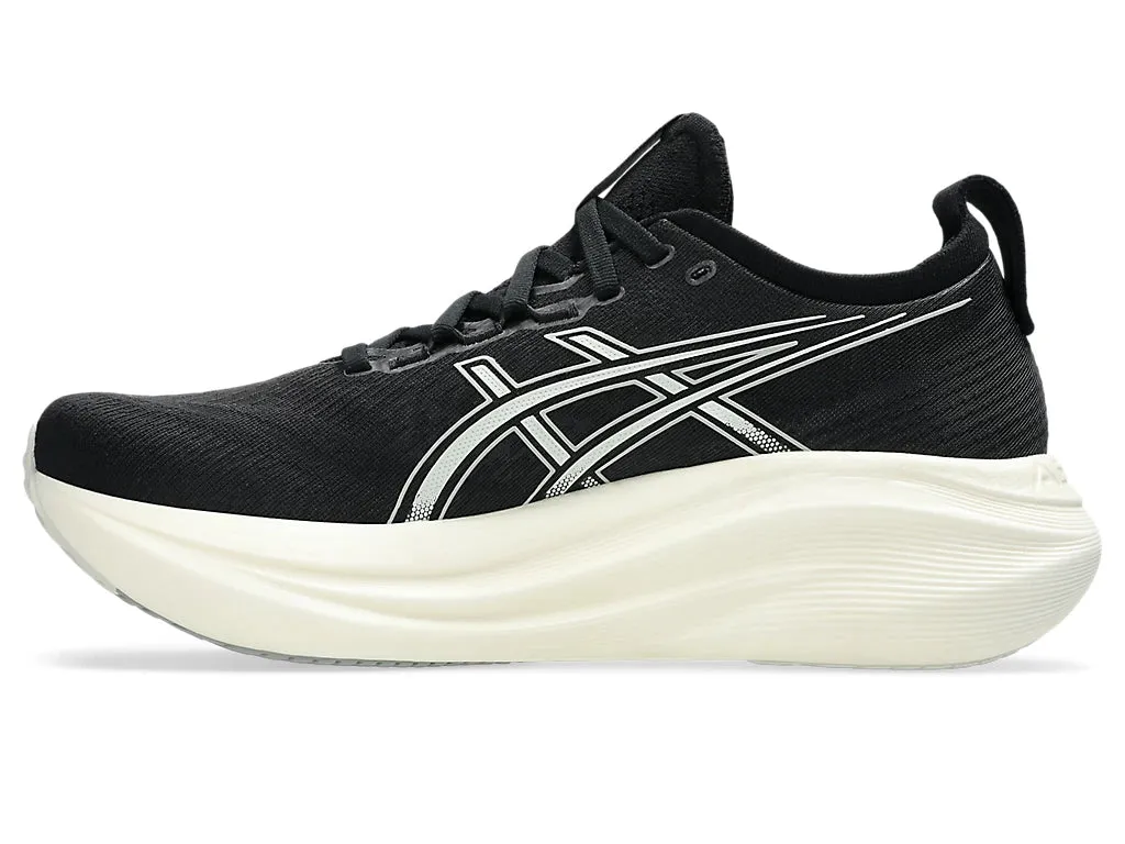 Asics Men's GEL-NIMBUS 27 Extra wide (4E) Running Shoes in Black/Lake Grey